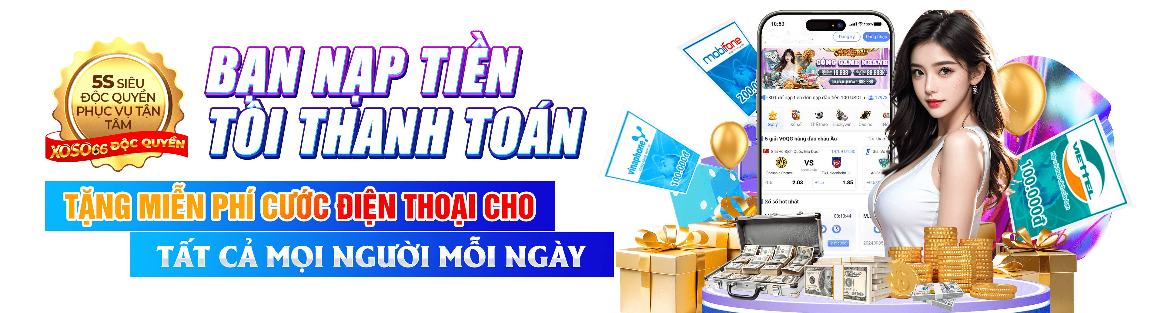 Hình ảnh quảng cáo của vipvn hiển thị nền tảng và các lợi ích