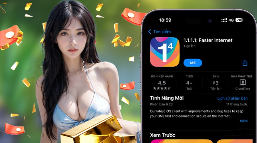 Hình ảnh quảng cáo của vipvn hiển thị nền tảng và các lợi ích